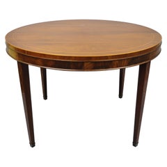 Drexel Wallace Nutting Round Flame Mahogany Inlaid Dining Room Table