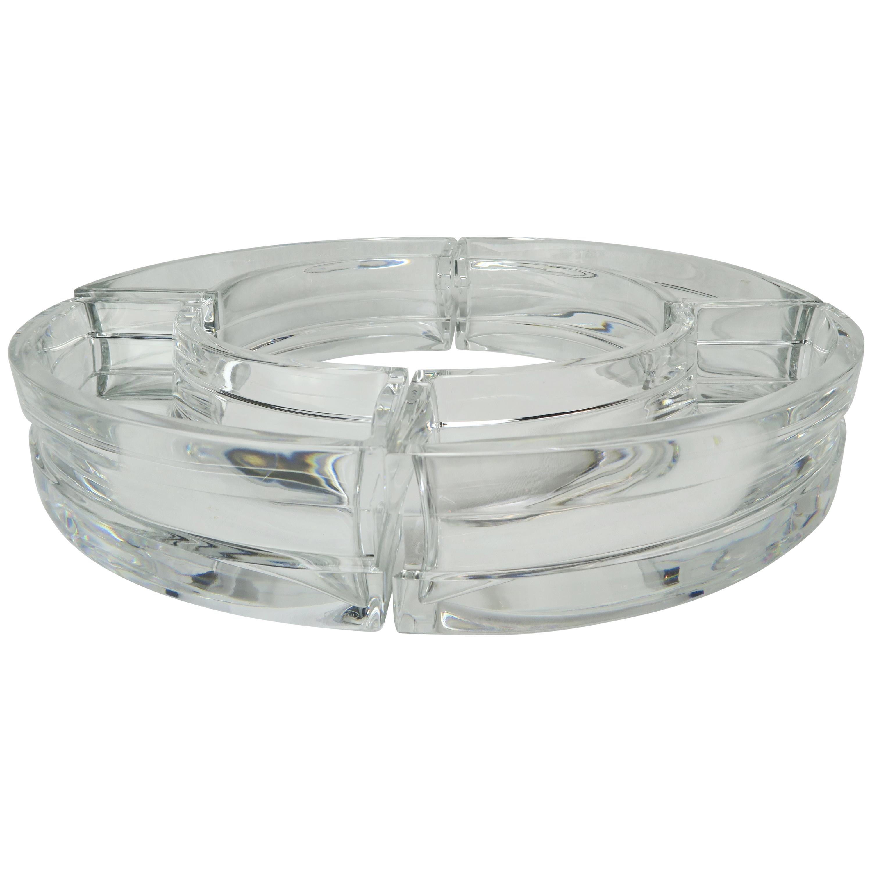 Baccarat Round Four-Piece Serving Dish