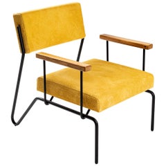 Minimalist Brazilian armchair "Sandra" by Samuel Lamas