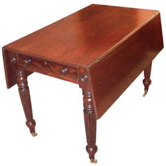 19th Century British William IV Mahogany Large Pembroke Table or Sofa Table