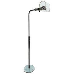 Lucite and Polished Nickel "Mailbox" Floor Lamp by Charles Hollis Jones