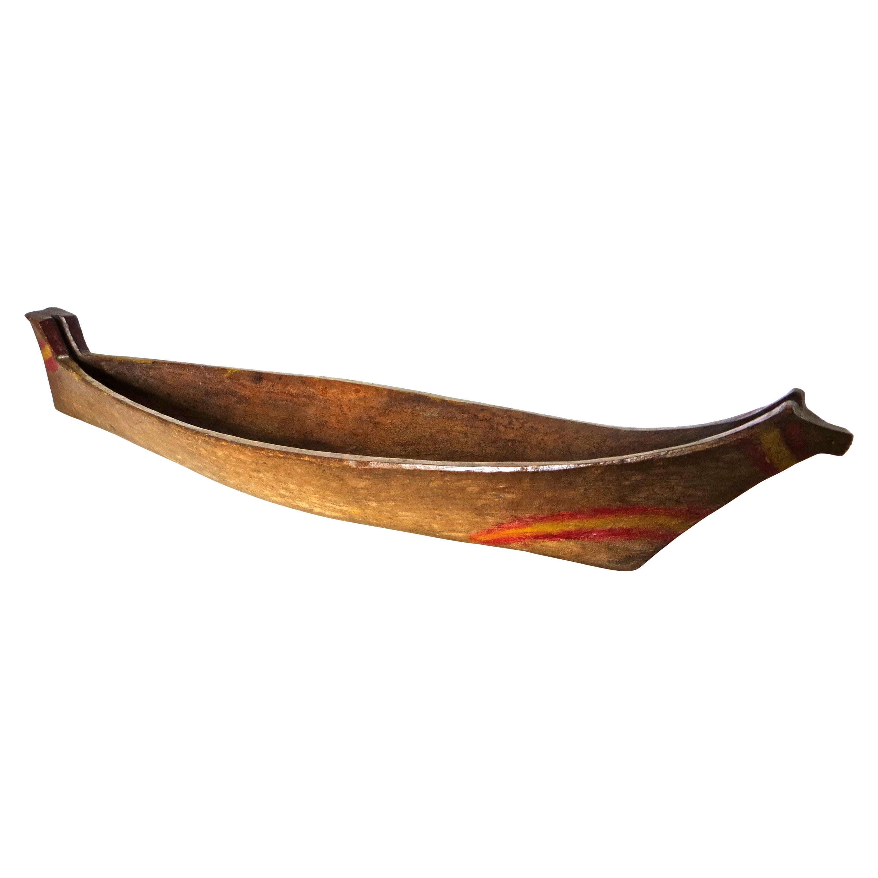 Model Canoe by Native North American Indians, circa 1900 For Sale