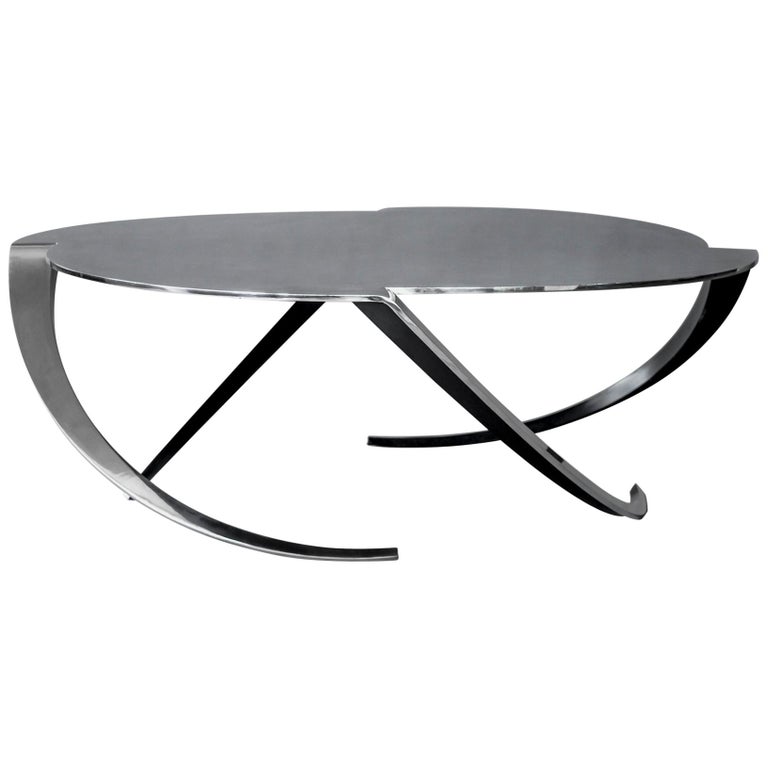 Espiral Sculptural Coffee Table in Polished Steel by ATRA For Sale at 1stdibs