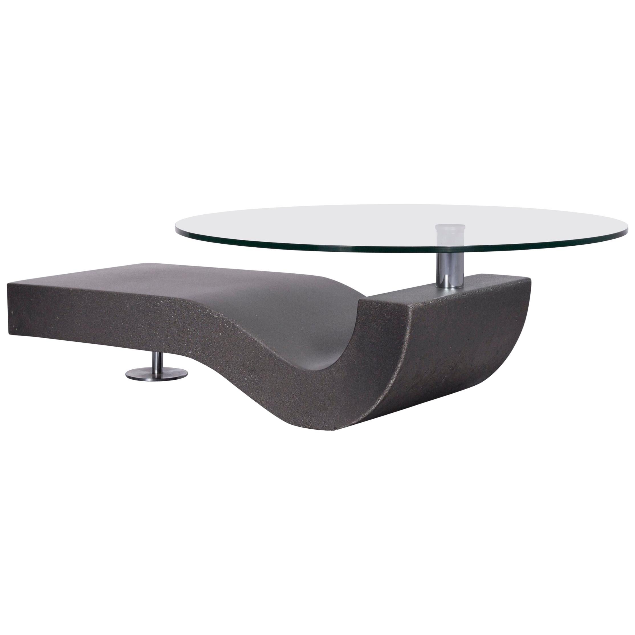Ronald Schmitt Designer Glass Coffee Table Grey For Sale