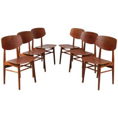 Børge Mogensen Dining Chairs for Søborg Møbelfabrik, Denmark, 1950