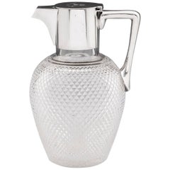 Sterling Silver Lead Crystal Claret Water Jug