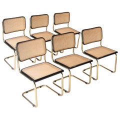 Antique Set of Six Chairs Model B32 Cesca, Italy, 1960