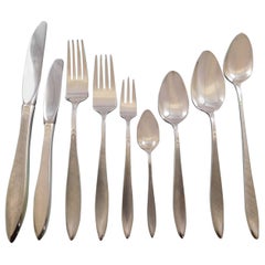 Gossamer by Gorham Set di posate in argento sterling per 12 persone 121 pezzi opaco