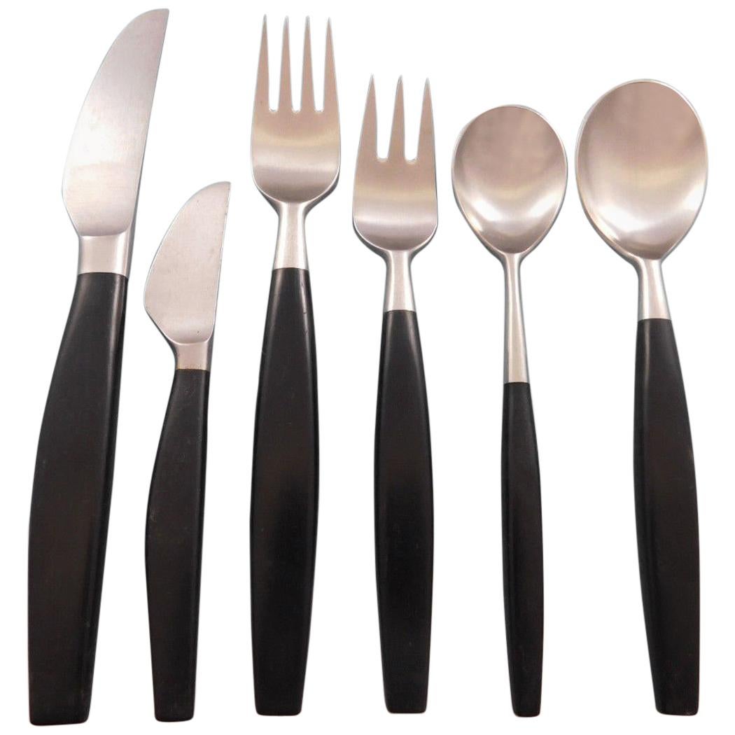 Lion Black by Hackman Stainless Steel Flatware Service for 10 Set 60 Pcs Finland