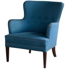 Classic Frits Henningsen Lounge Chair Danish Midcentury