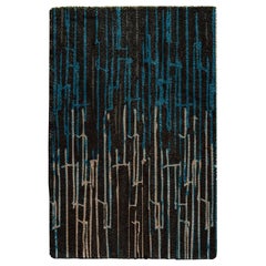 Kasai Hand-Tufted Tencel Rug in Blue and Brown