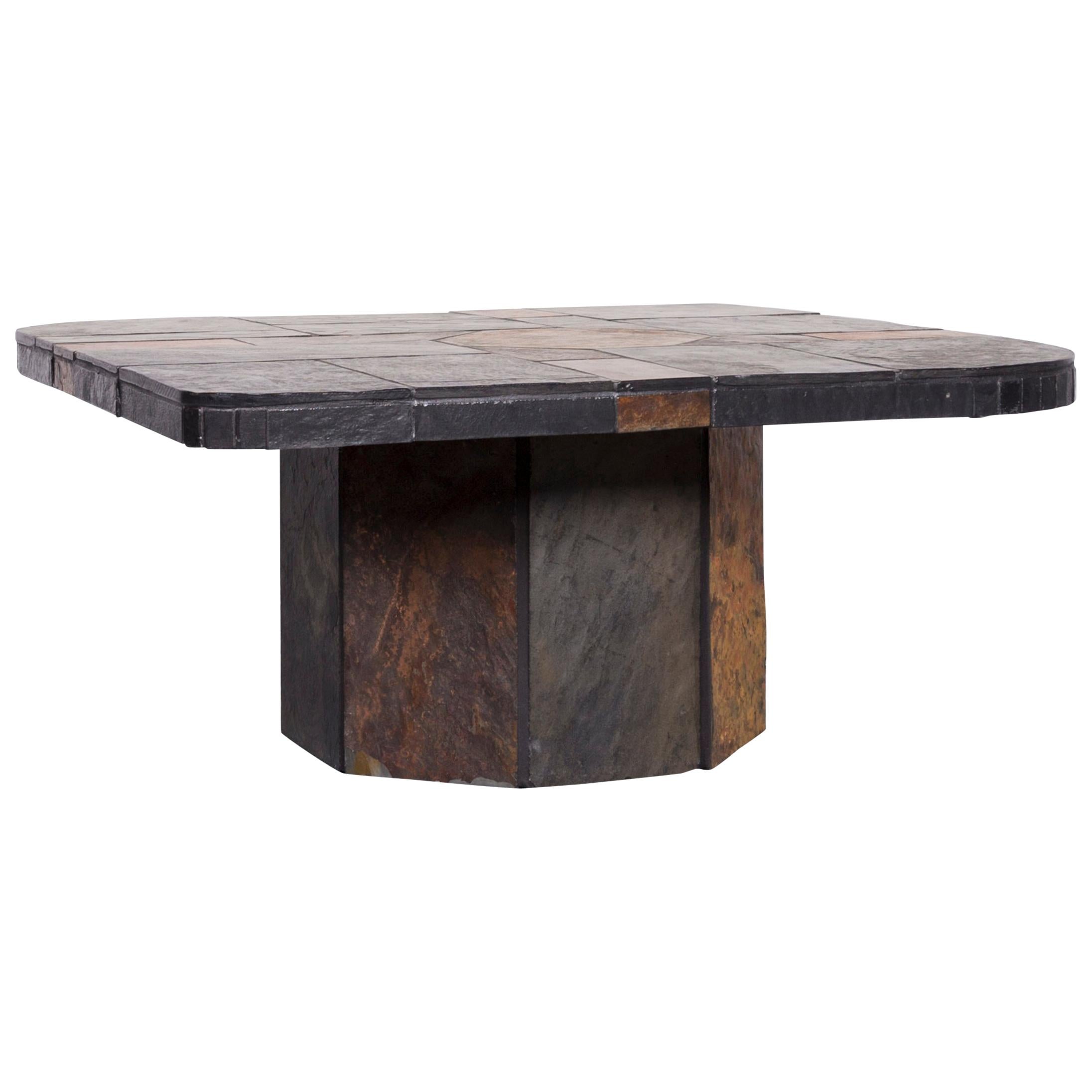 Designer Table Grey Slate Coffee Table