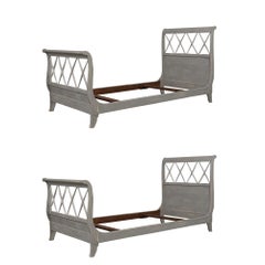 Pair of Newly Painted French Empire-Style Bed Frames