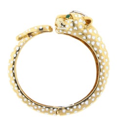 David Webb Panther Bangle 18 Karat Yellow Gold