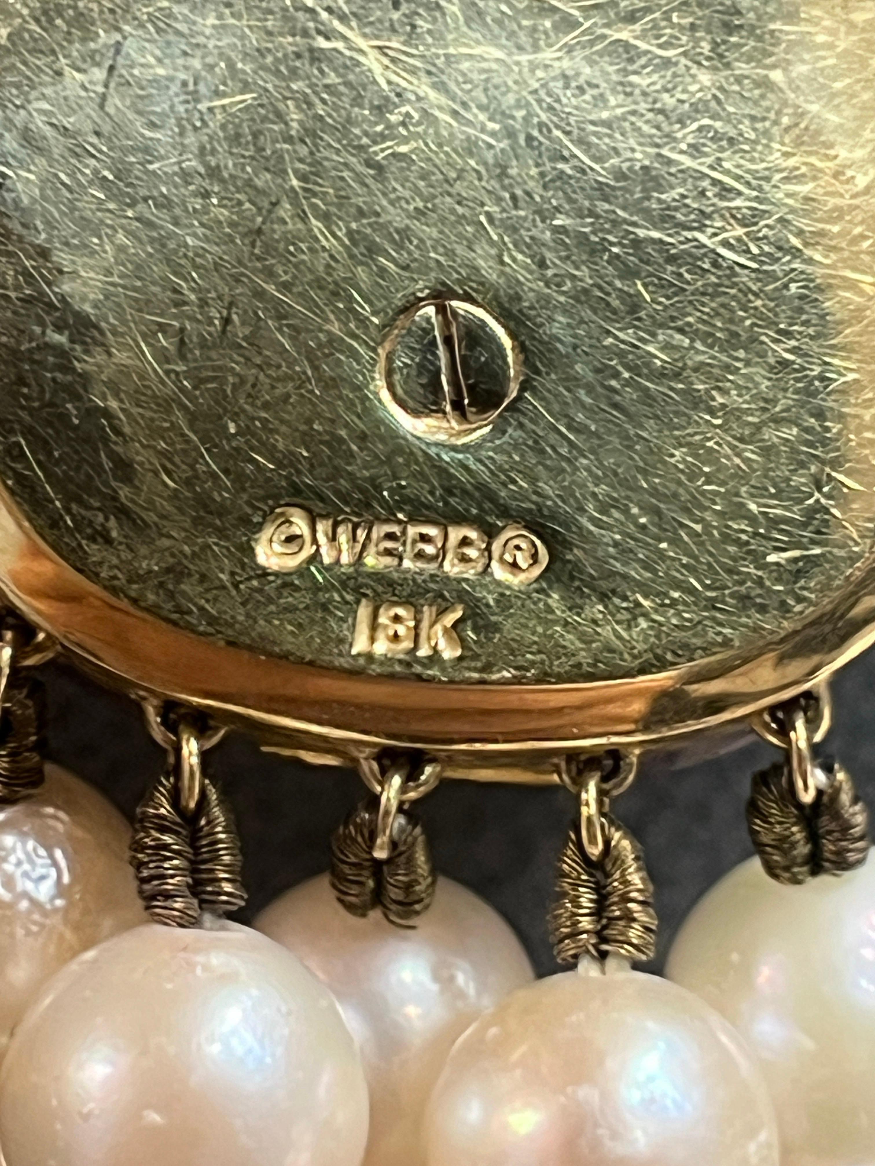 Donna David Webb Collana con perle, ametista e calcedonio in vendita