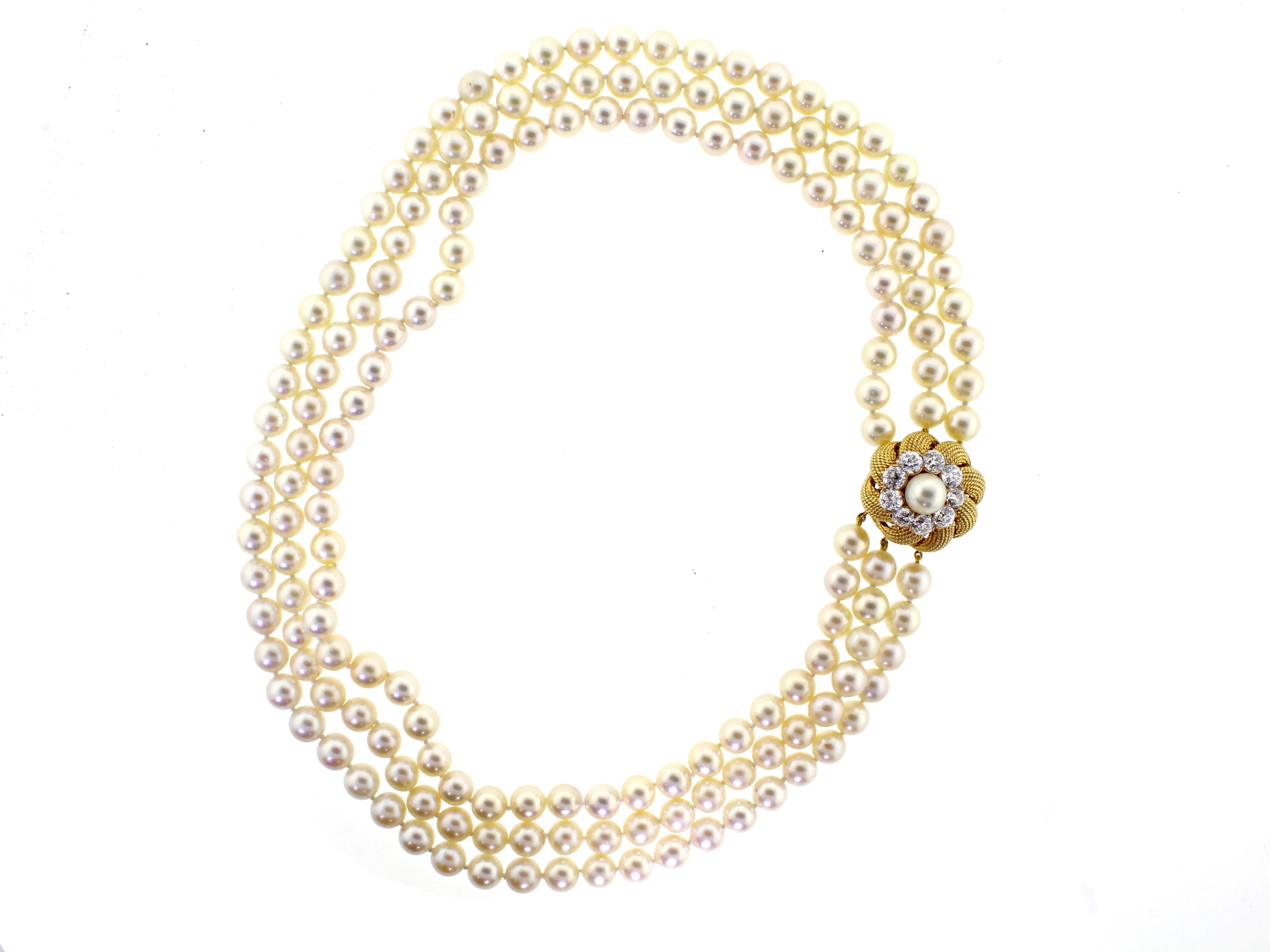 David Webb Pearl and Diamond Necklace 3