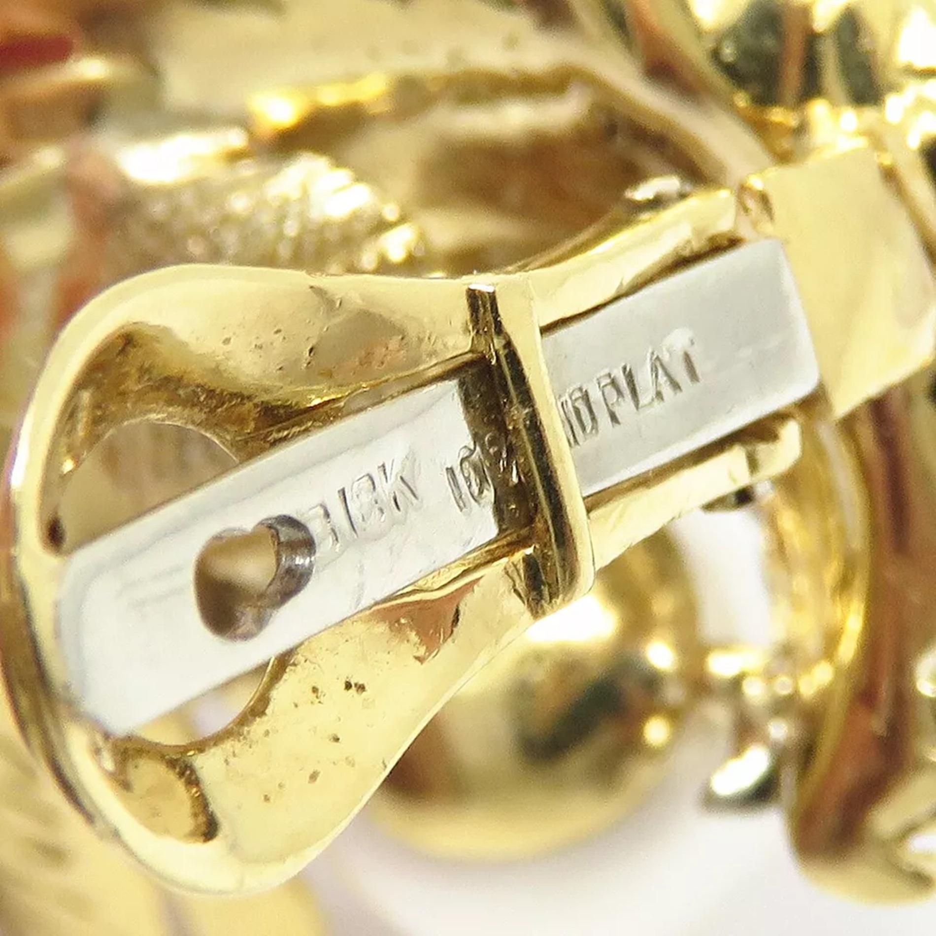 David Webb Pearl Diamond Gold Earrings In Excellent Condition For Sale In Chicago, IL