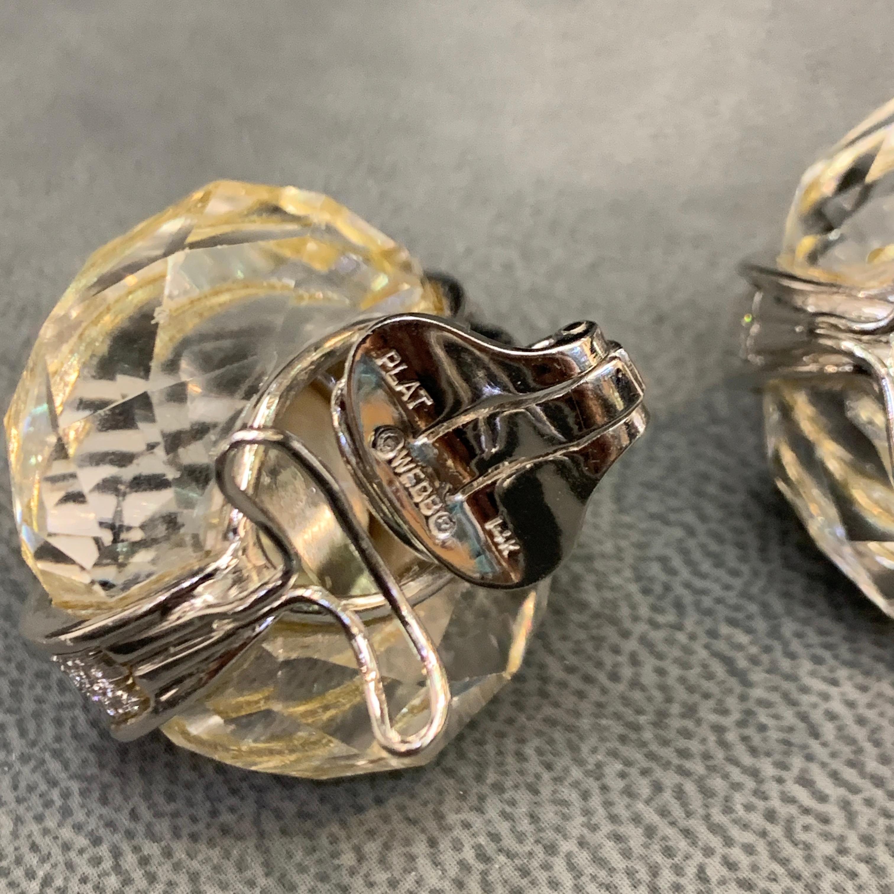 Women's David Webb Pearl & Rock Crystal Earrings For Sale