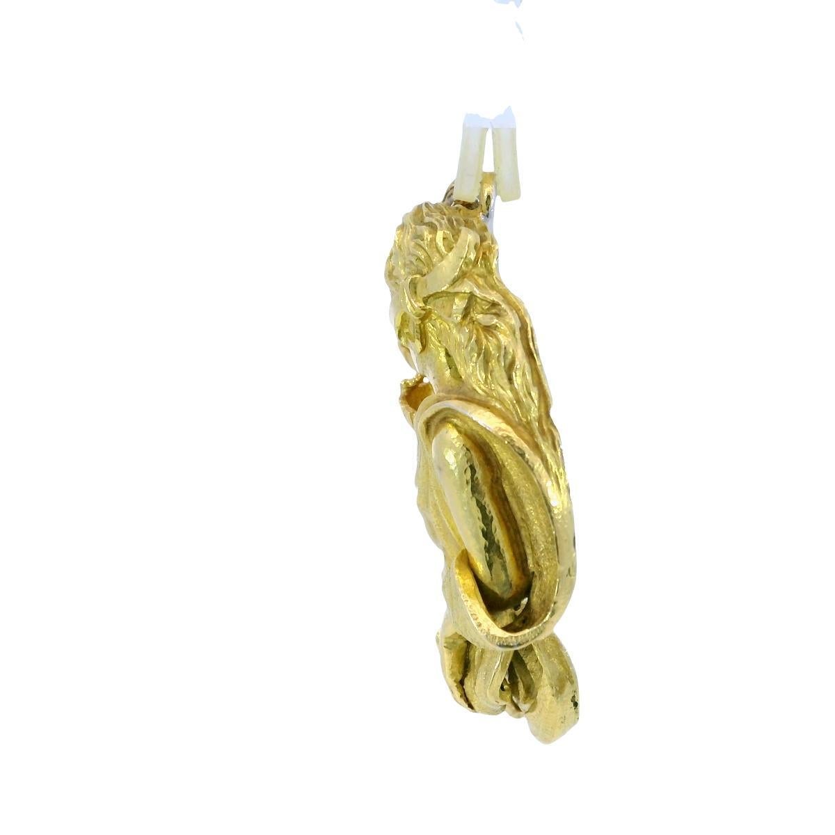 David Webb Anhänger 18K 'Lady Justice' Gelb- und Weißgold Damen im Angebot