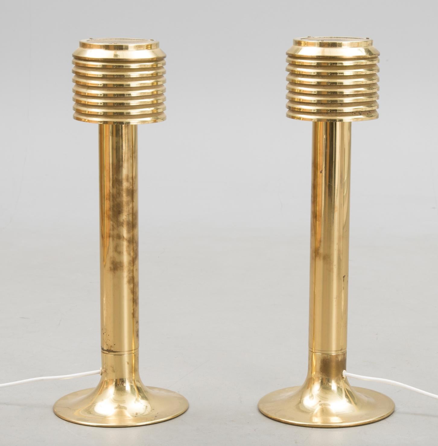 Swedish Pair of Tall Table Lamps by Hans Agne Jakobsson