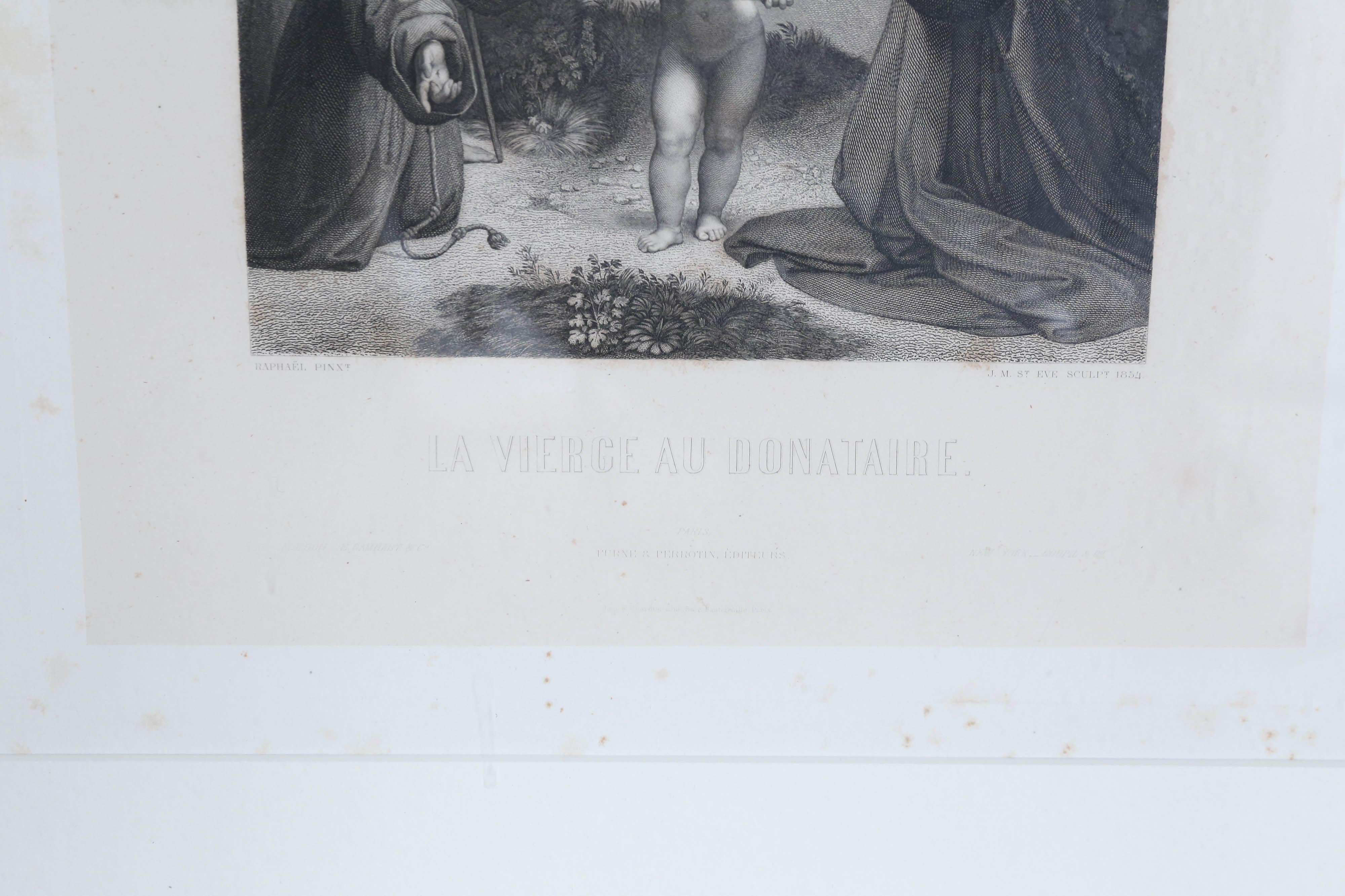 Set of 11 Framed Furne & Perrotin Engravings of Raphael Paintings circa 1850 2