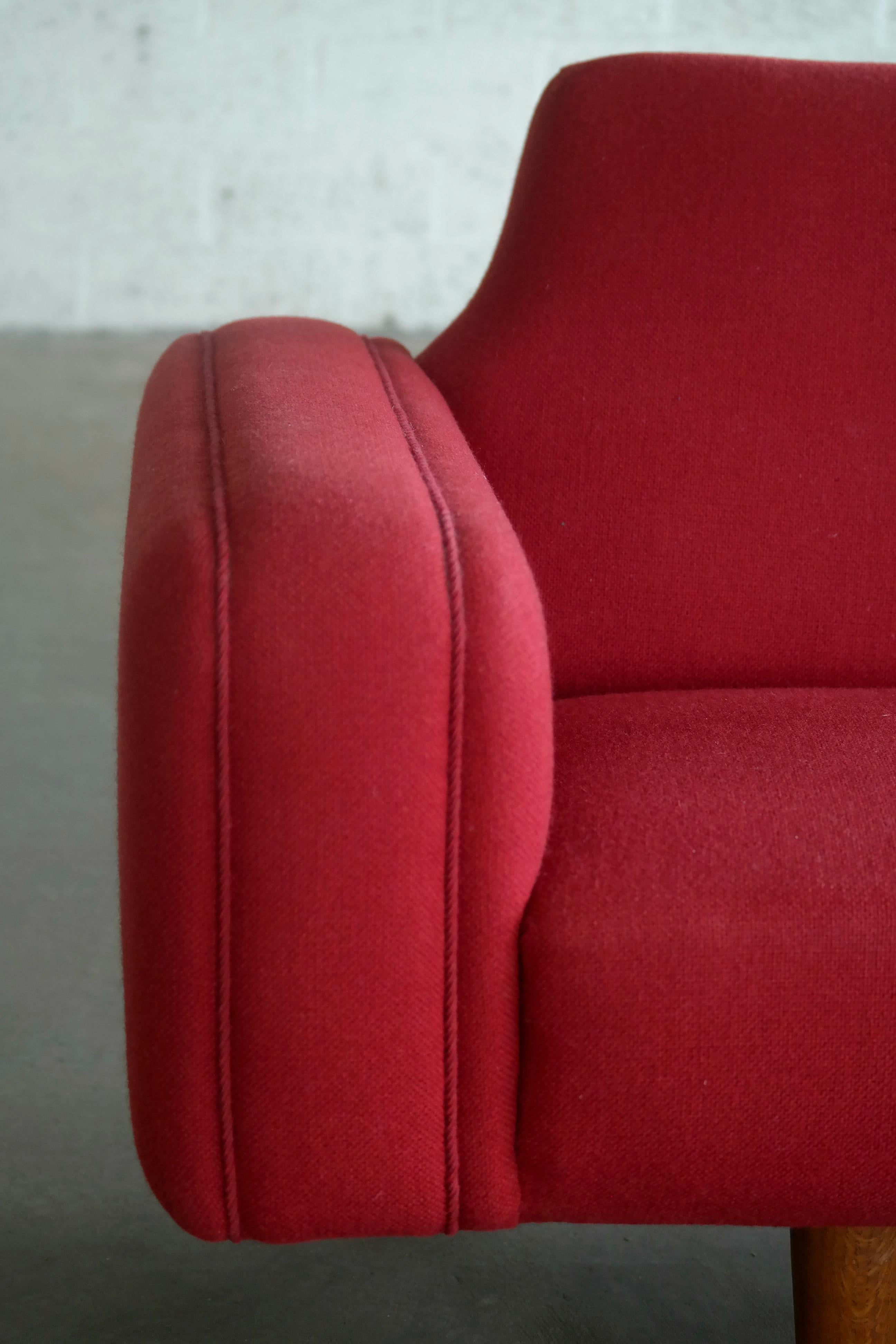 Large Danish 1960s Illum Wikkelso Designed Curved Sofa Model 450 for Aarhus 3