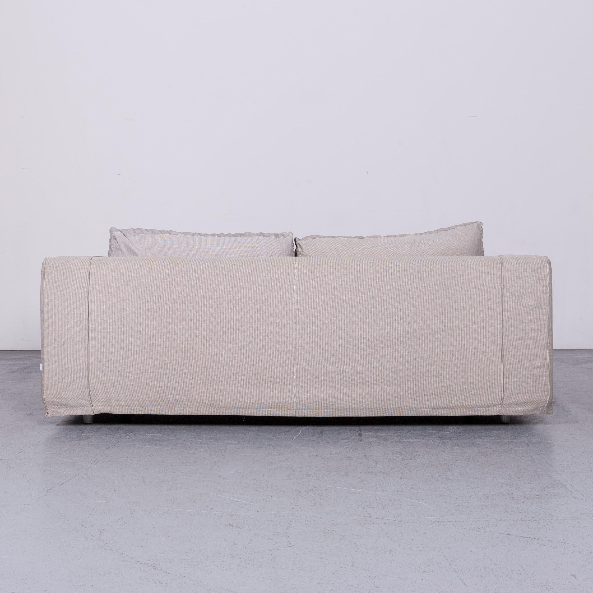 B&B Italia Basiko Fabric Sofa Grey Two-Seat Couch For Sale 4