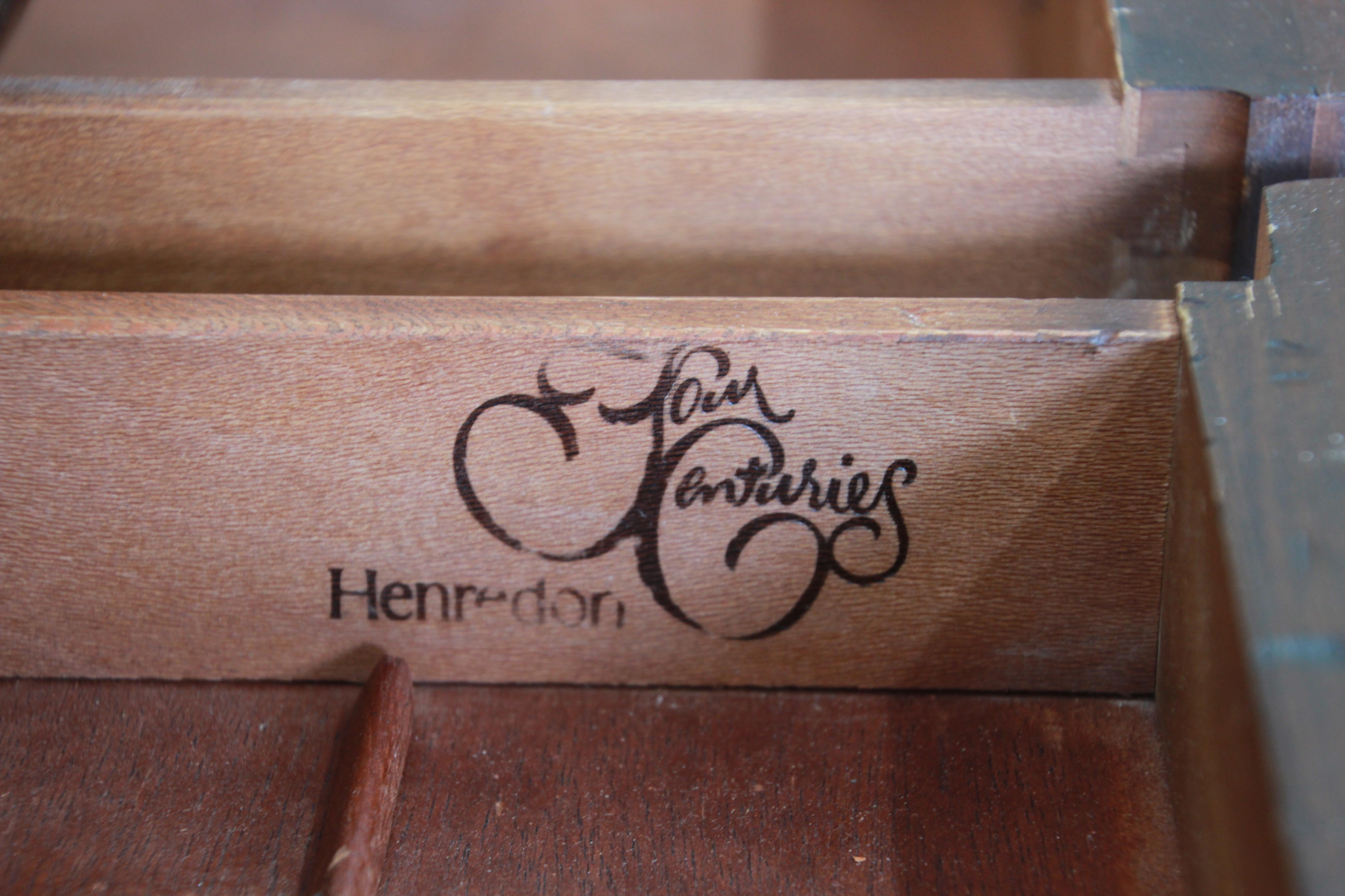 Henredon Burl Wood French Writing Desk 1