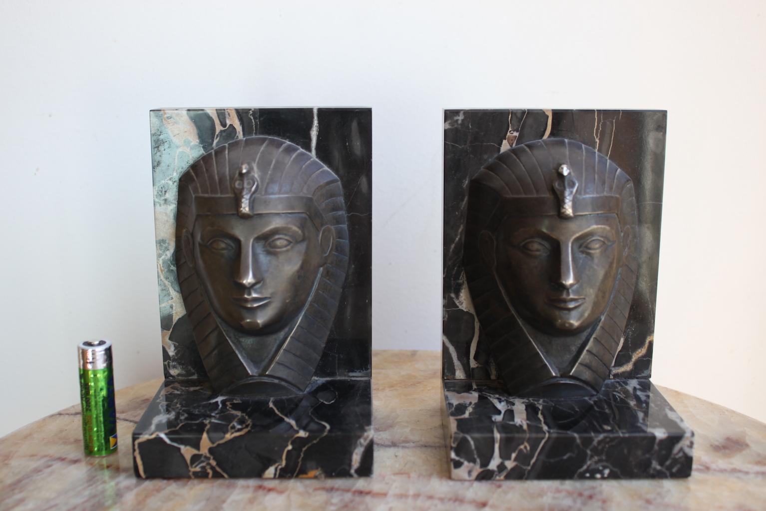 Pair of Art Deco Bookends Signed C. Charles, 1930 4