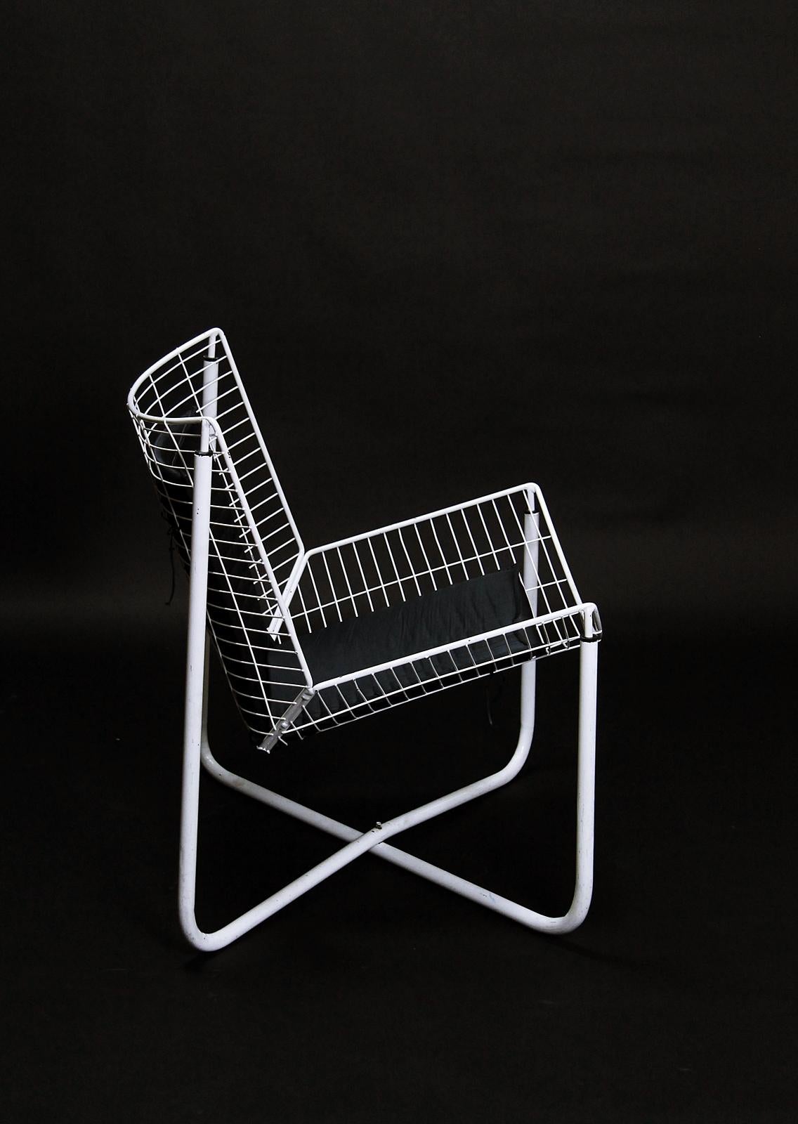 Metal White Jarpen Wire Lounge Chair by Niels Gammelgaard for Ikea, 1983