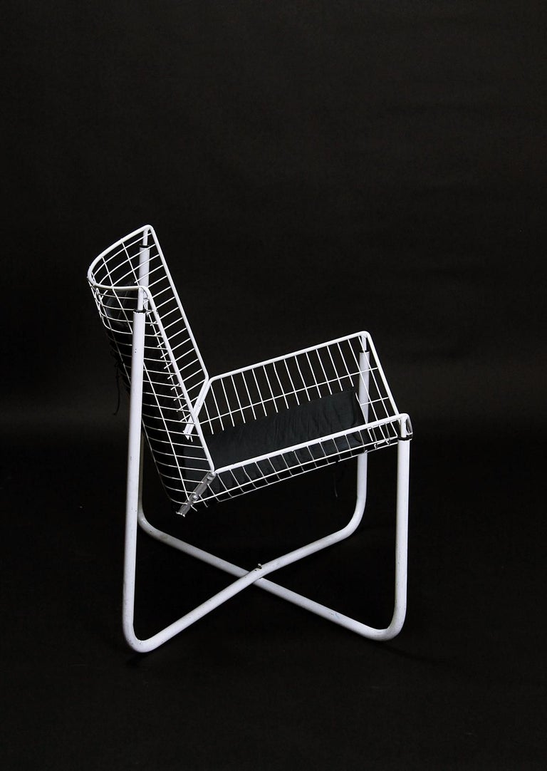 White Jarpen Wire Lounge Chair by Niels Gammelgaard for Ikea, 1983 at