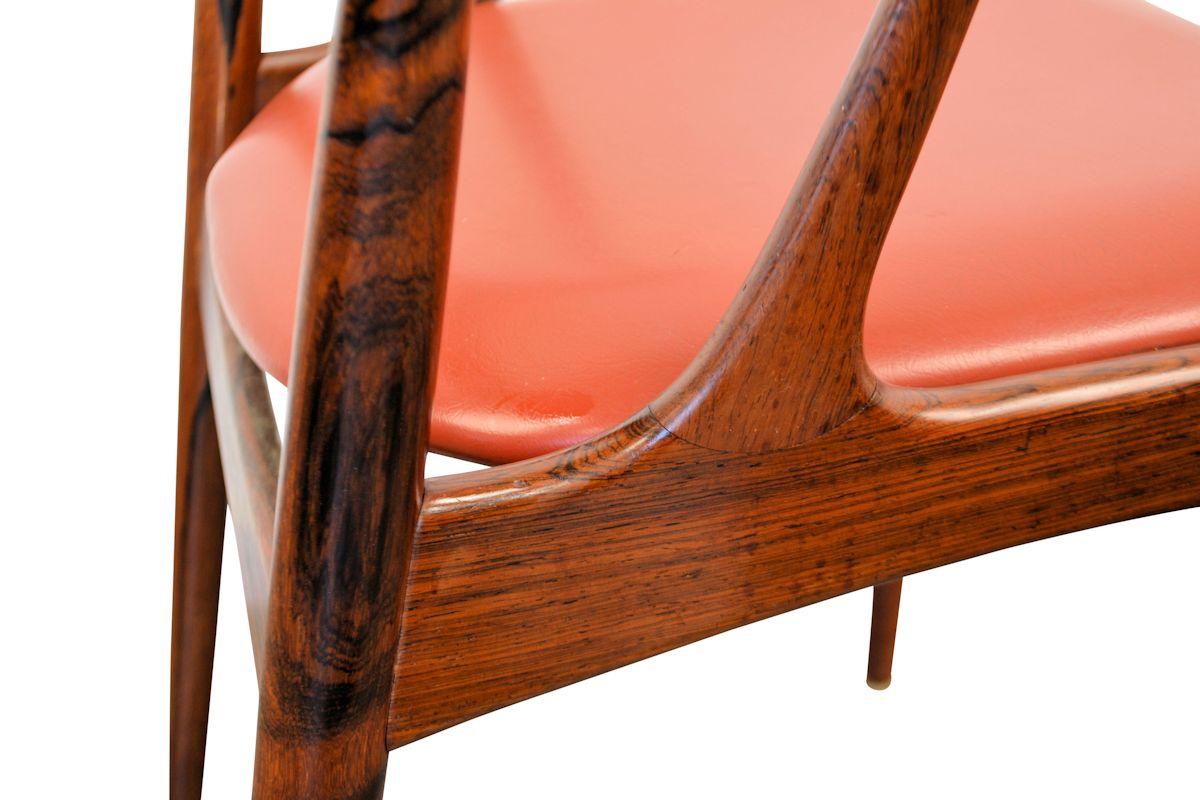 Vintage Johannes Andersen Palisander Armrest Chairs, Set of Four 4