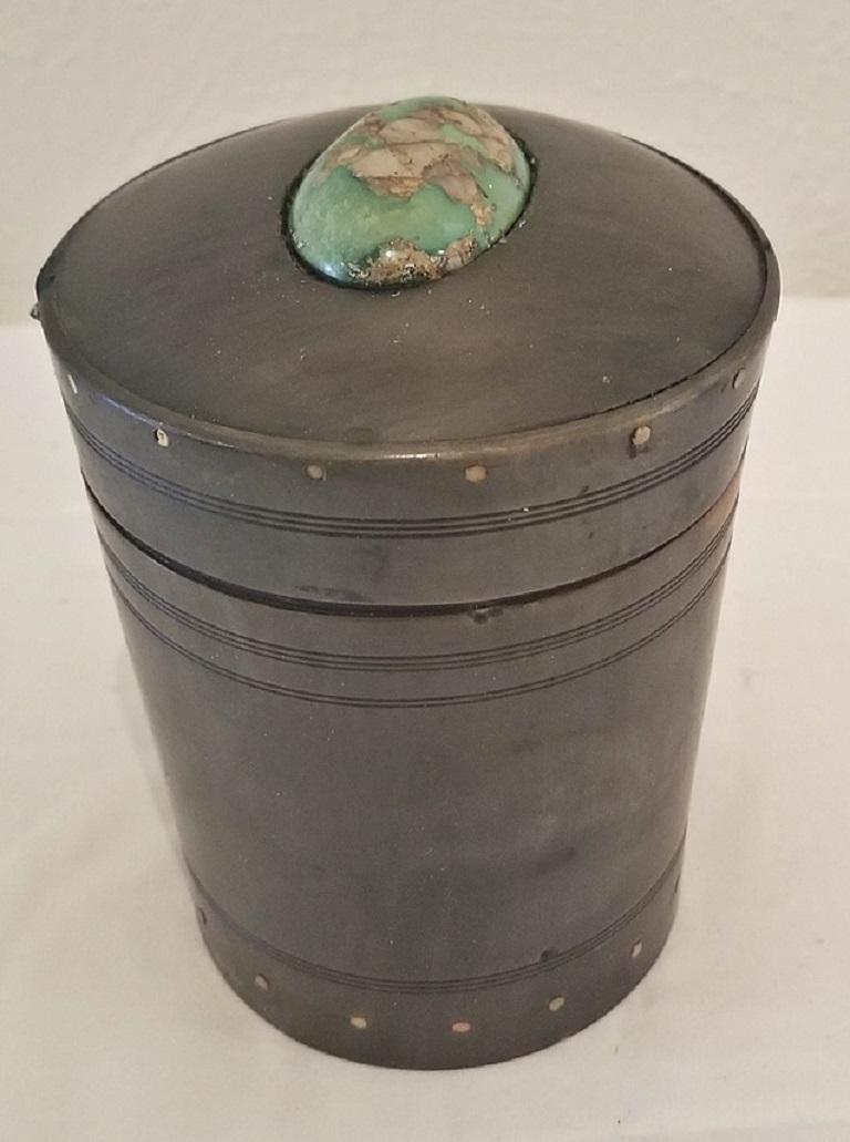 18th Century Scottish Horn and Polished Stone Tea Caddy For Sale 4