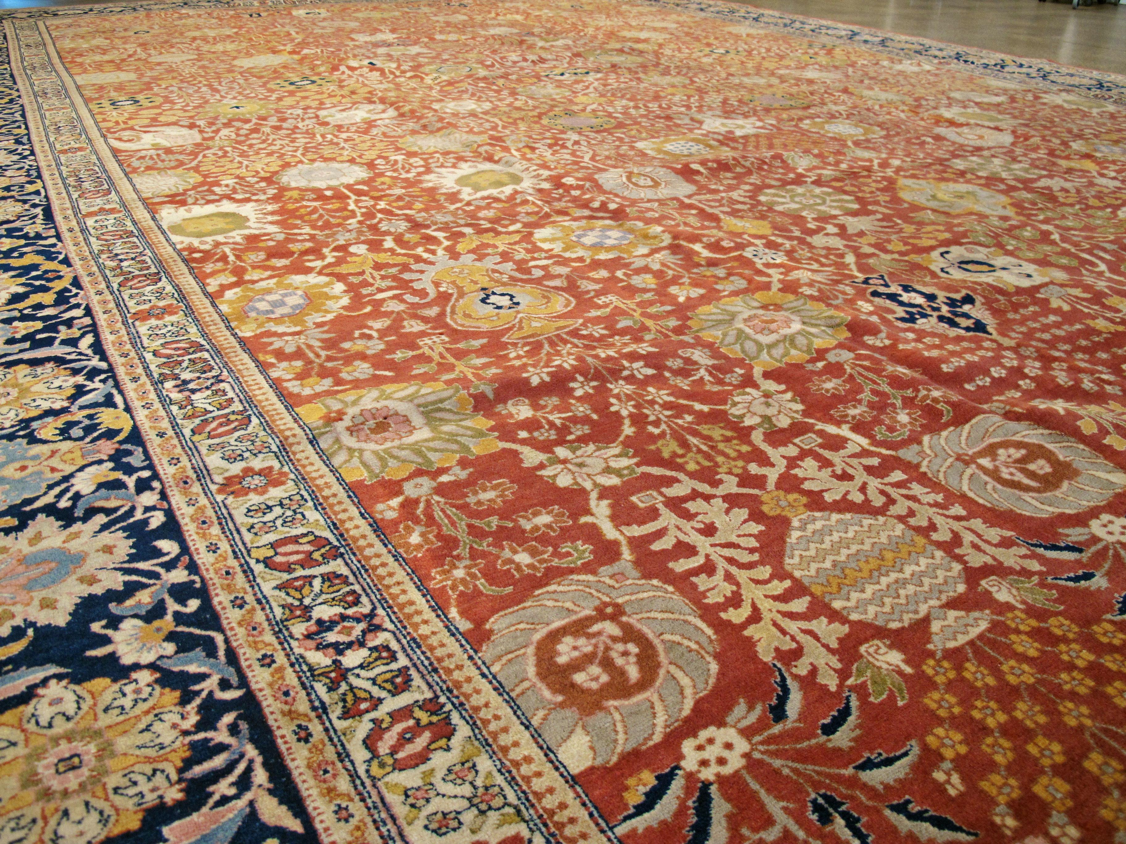Vintage Persian Tabriz Carpet 4
