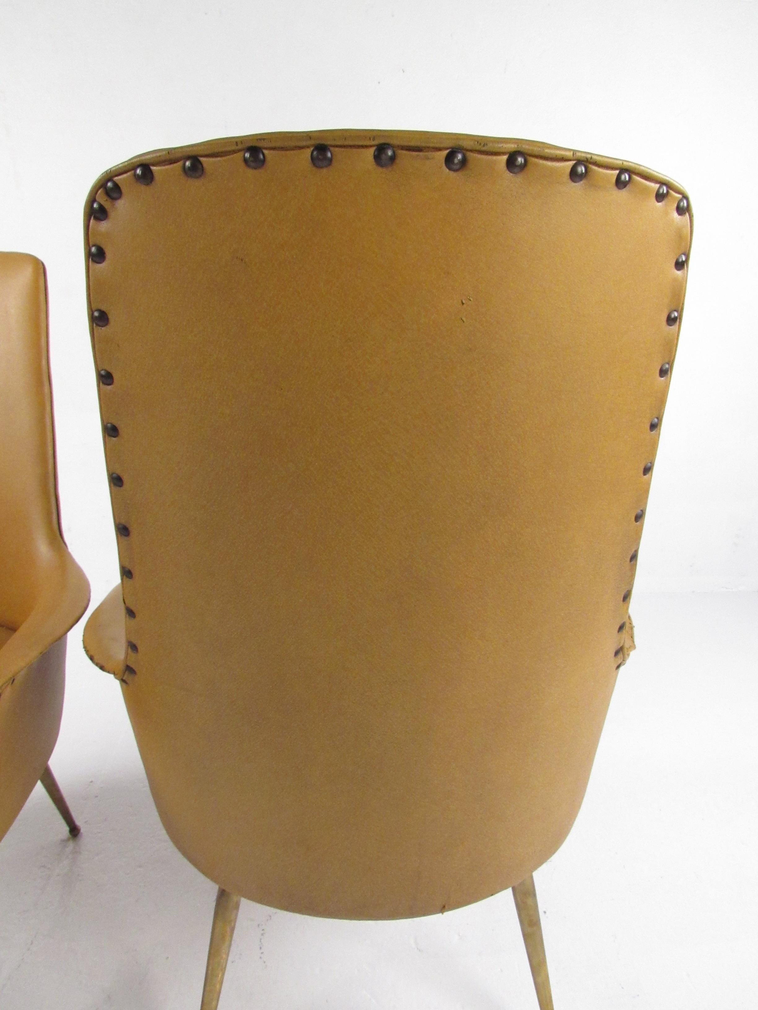 Pair of Italian Modern Side Chairs, circa 1950s 4