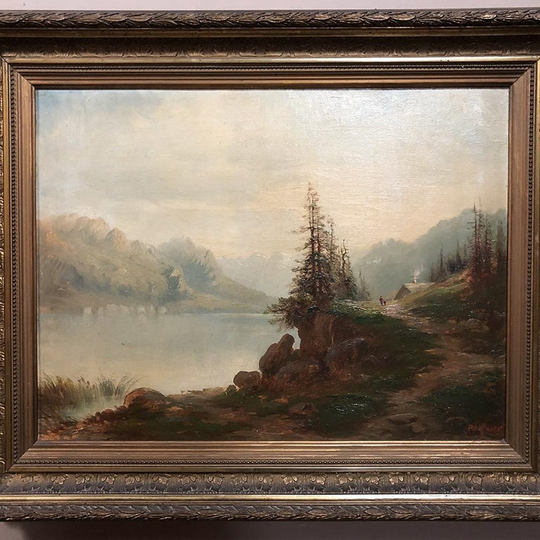 Pair of 19th Century Framed Oil Paintings on Canvas by Regnier at 1stDibs