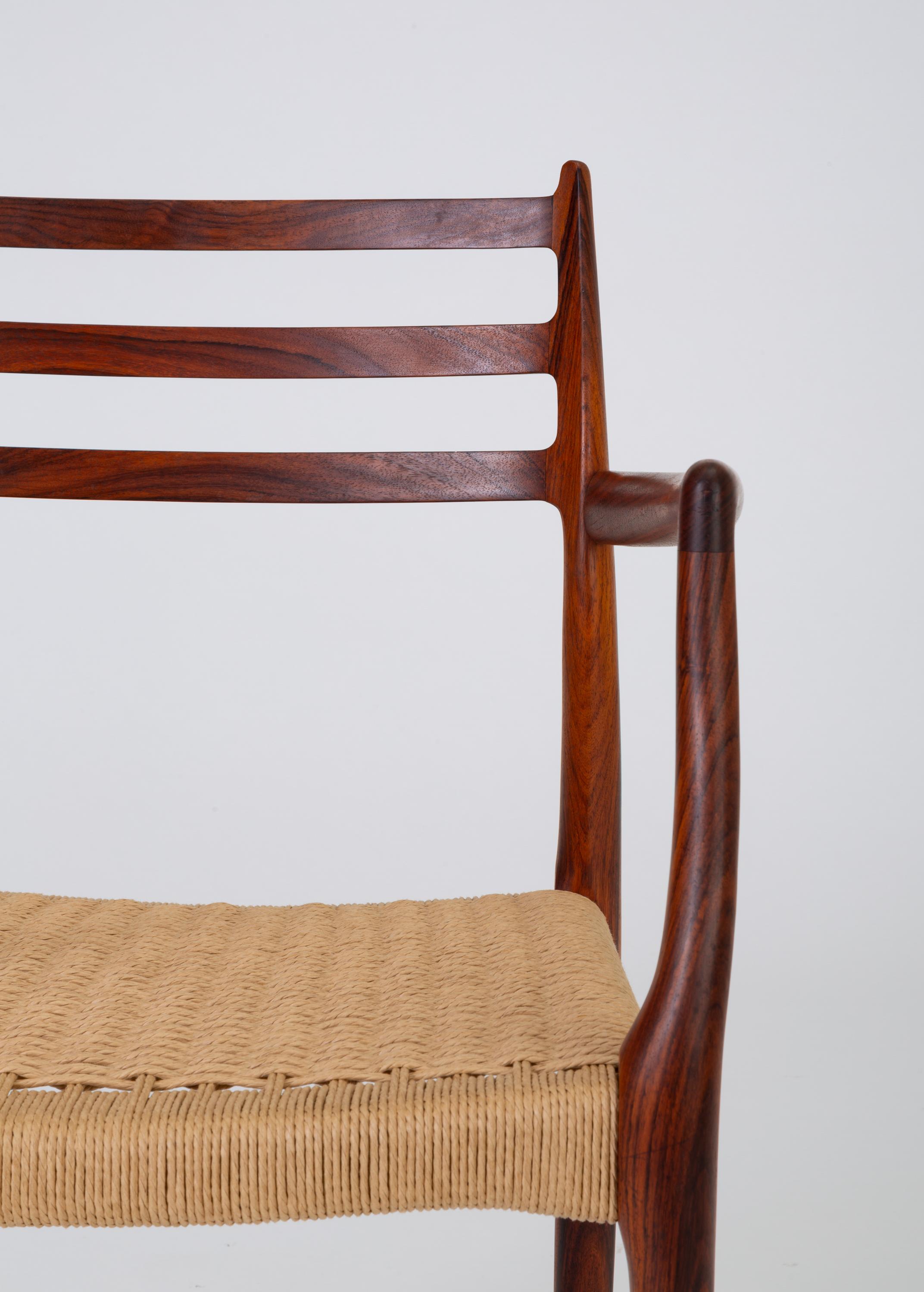 Set of Six Model 78 Rosewood Dining Chairs by N.O. Møller 4