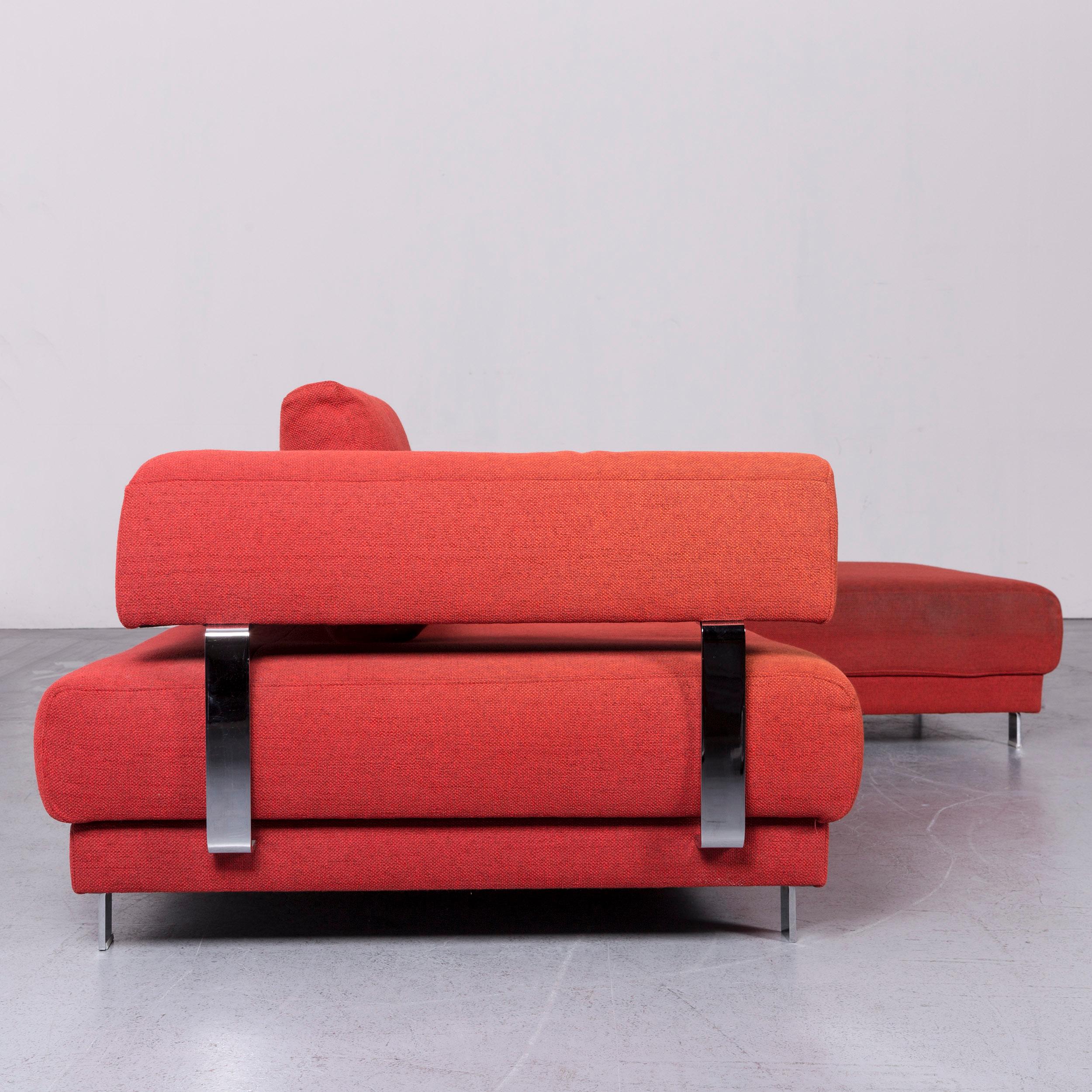 Ewald Schillig Brand Face Designer Sofa Fabric Red Corner Couch For Sale 2