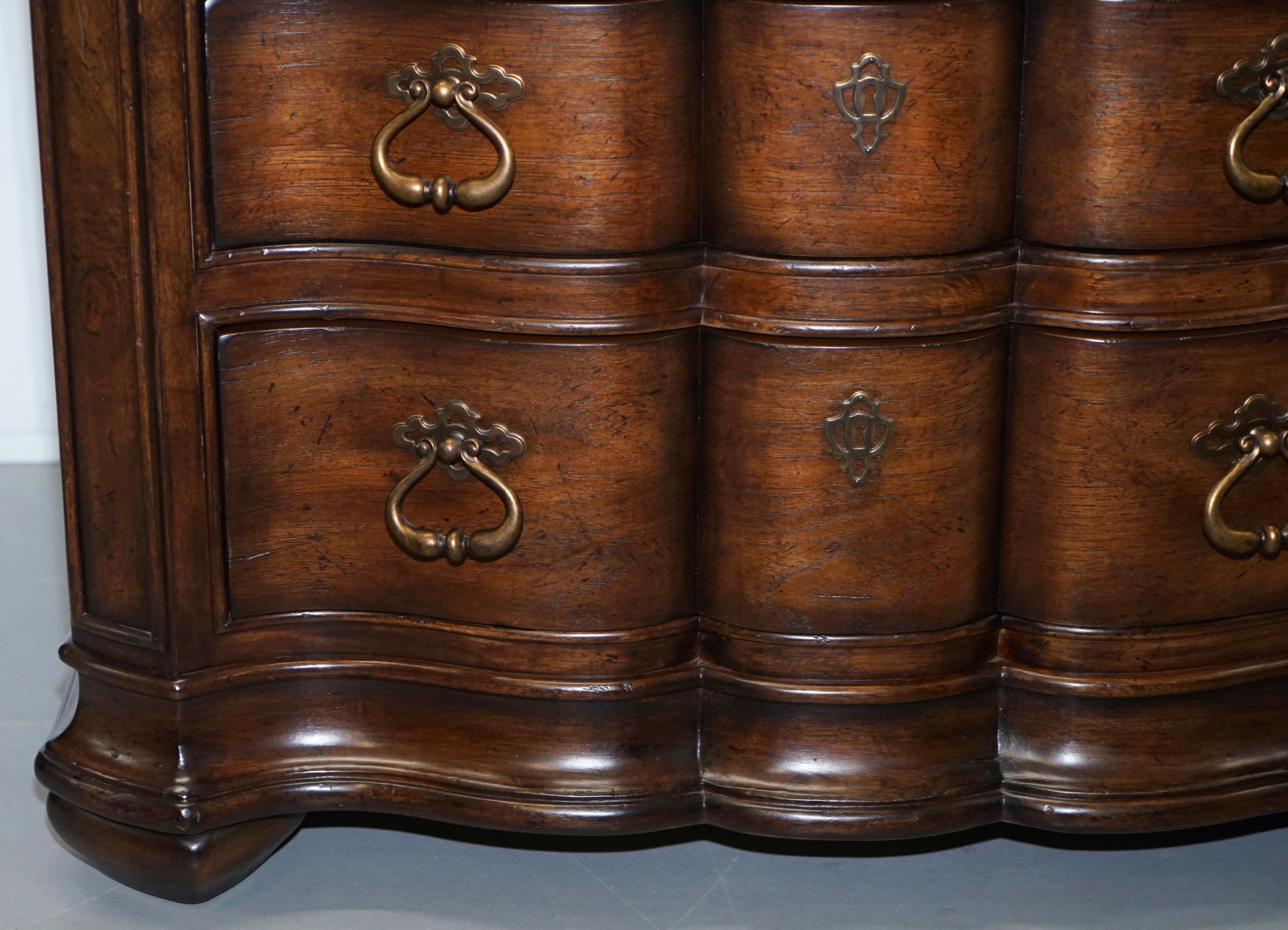 Stunning Carved Wood Thomasville Lucca Chest of Drawers Marble Top 3