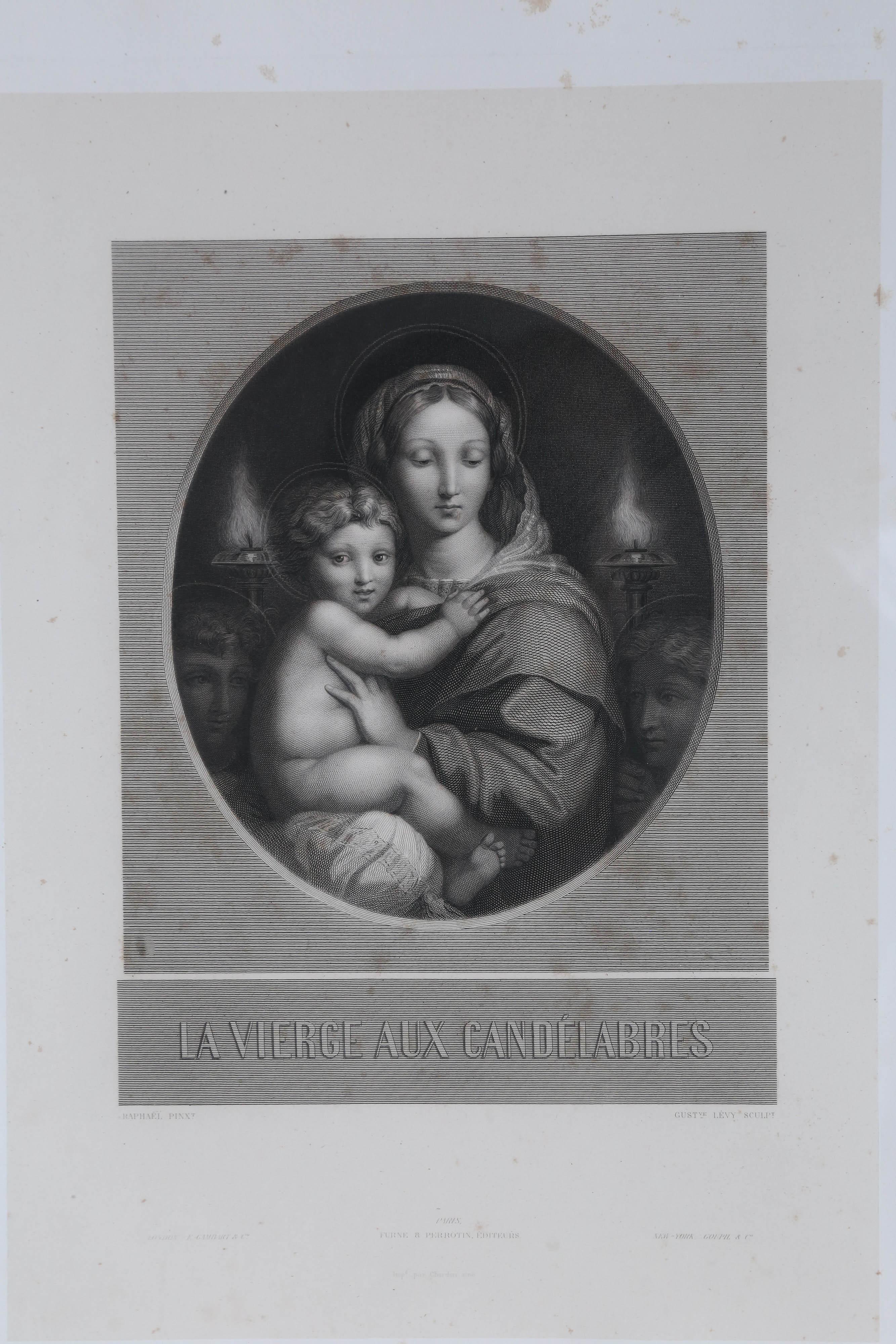 Set of 11 Framed Furne & Perrotin Engravings of Raphael Paintings circa 1850 4
