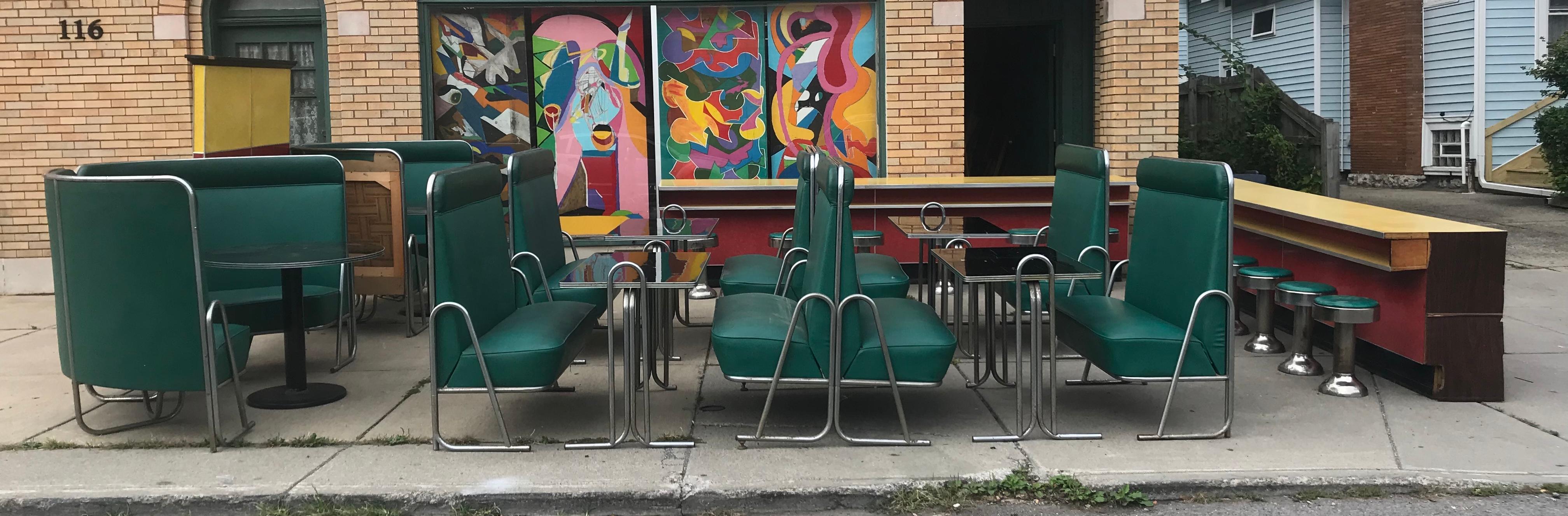 Original Art Deco Diner, Seats 40 Designed by Wolfgang Hoffmann for Howell 1930s 6