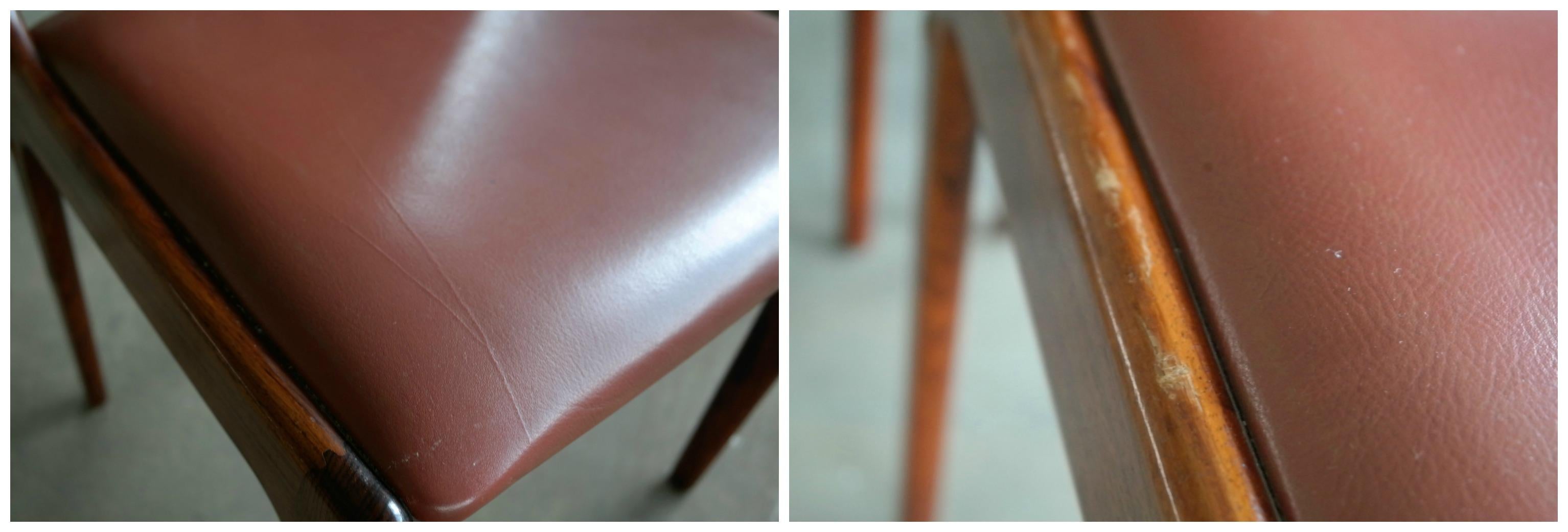 Set of Six Danish Dining Chairs in Rosewood and Leather by Johannes Andersen 7