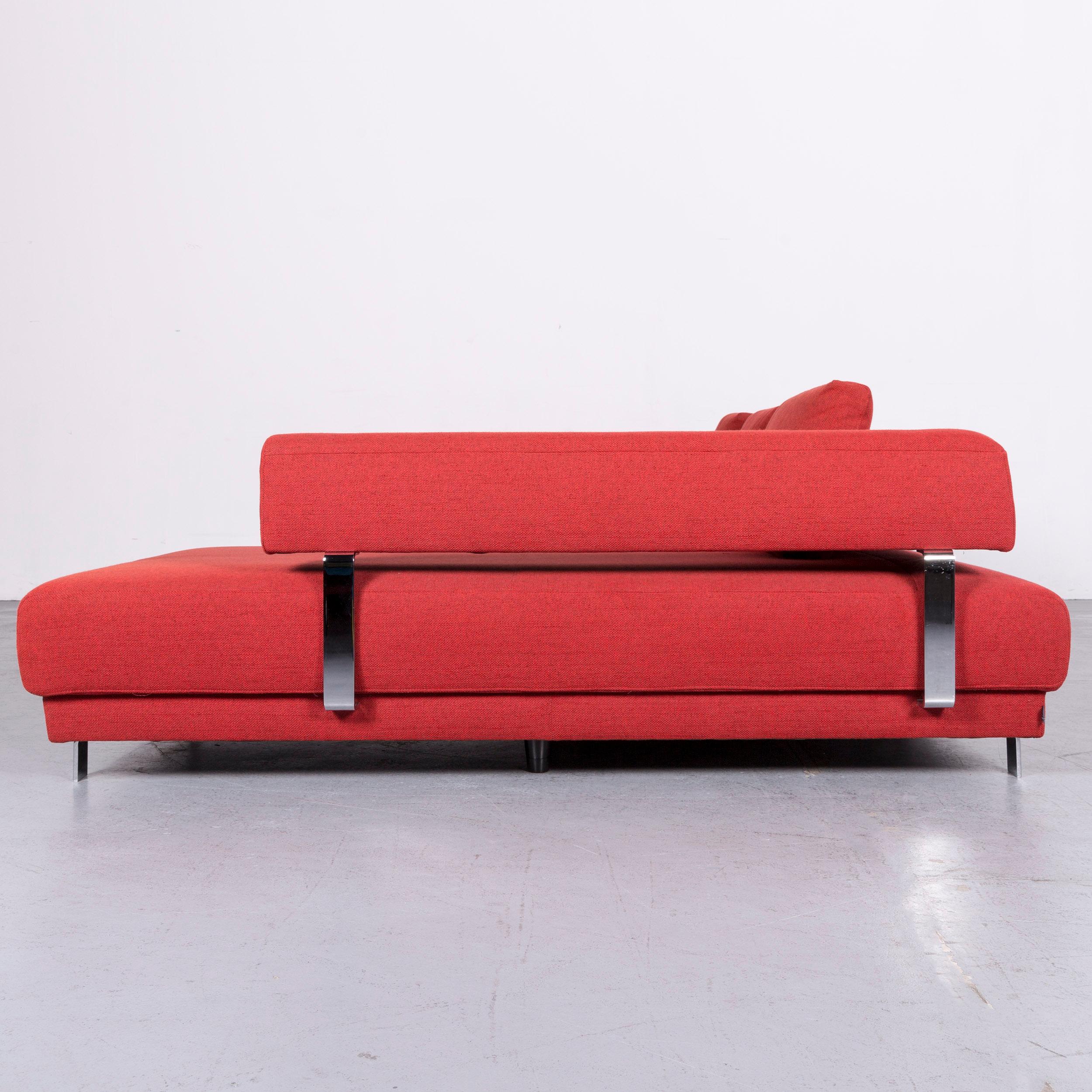 Ewald Schillig Brand Face Designer Sofa Fabric Red Corner Couch For Sale 3