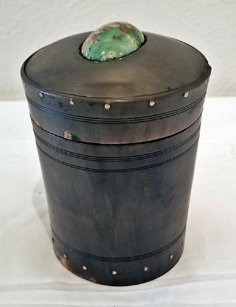 18th Century Scottish Horn and Polished Stone Tea/Tobacco Caddy 5
