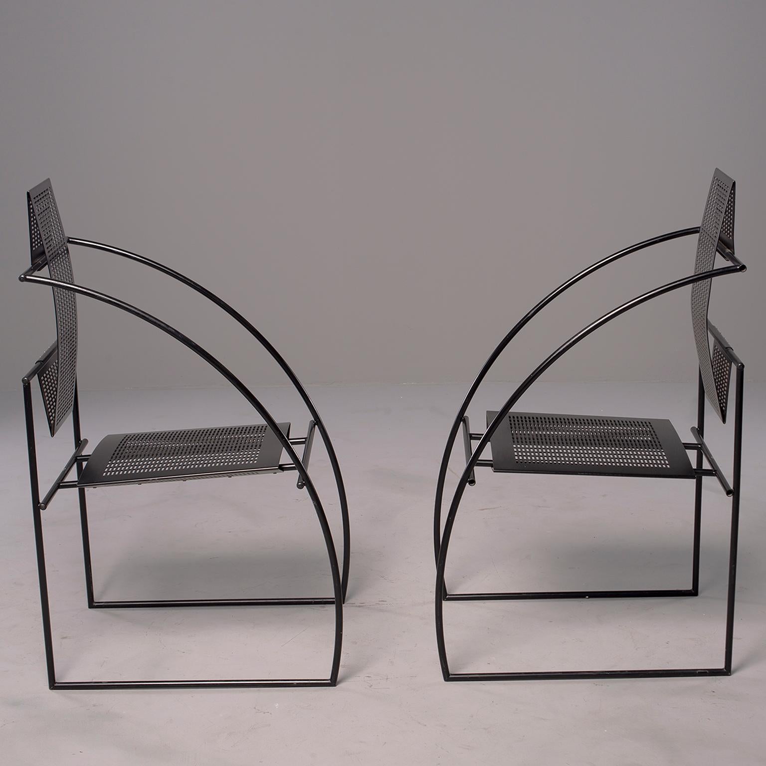Set of Eight Alias Italian Mario Botta Quinta Op Art Chairs 5