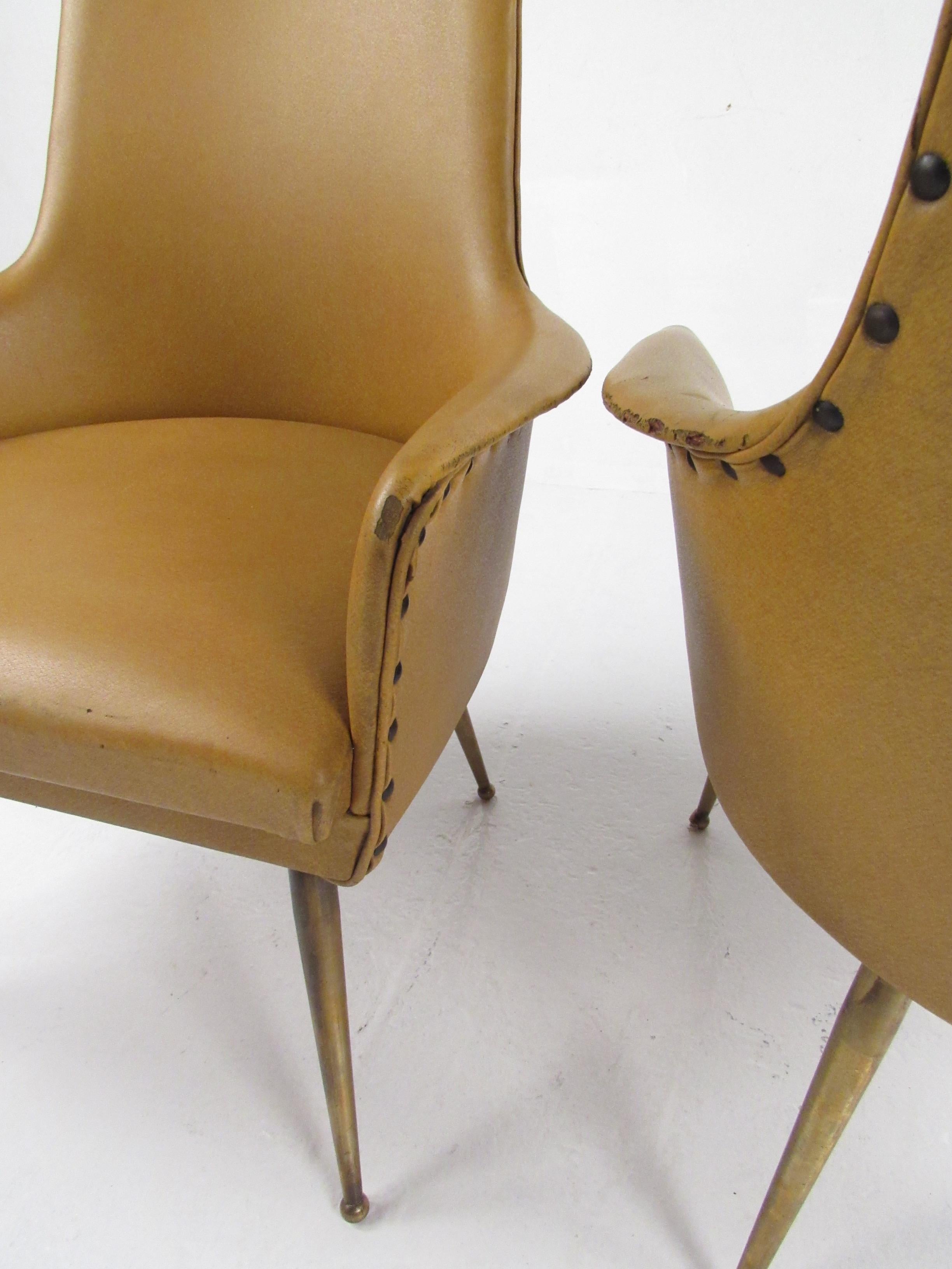 Pair of Italian Modern Side Chairs, circa 1950s 6