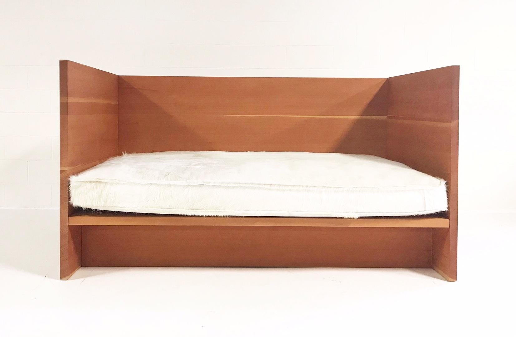 Donald Judd Daybed Sofa with Custom Brazilian Cowhide Mattress 5