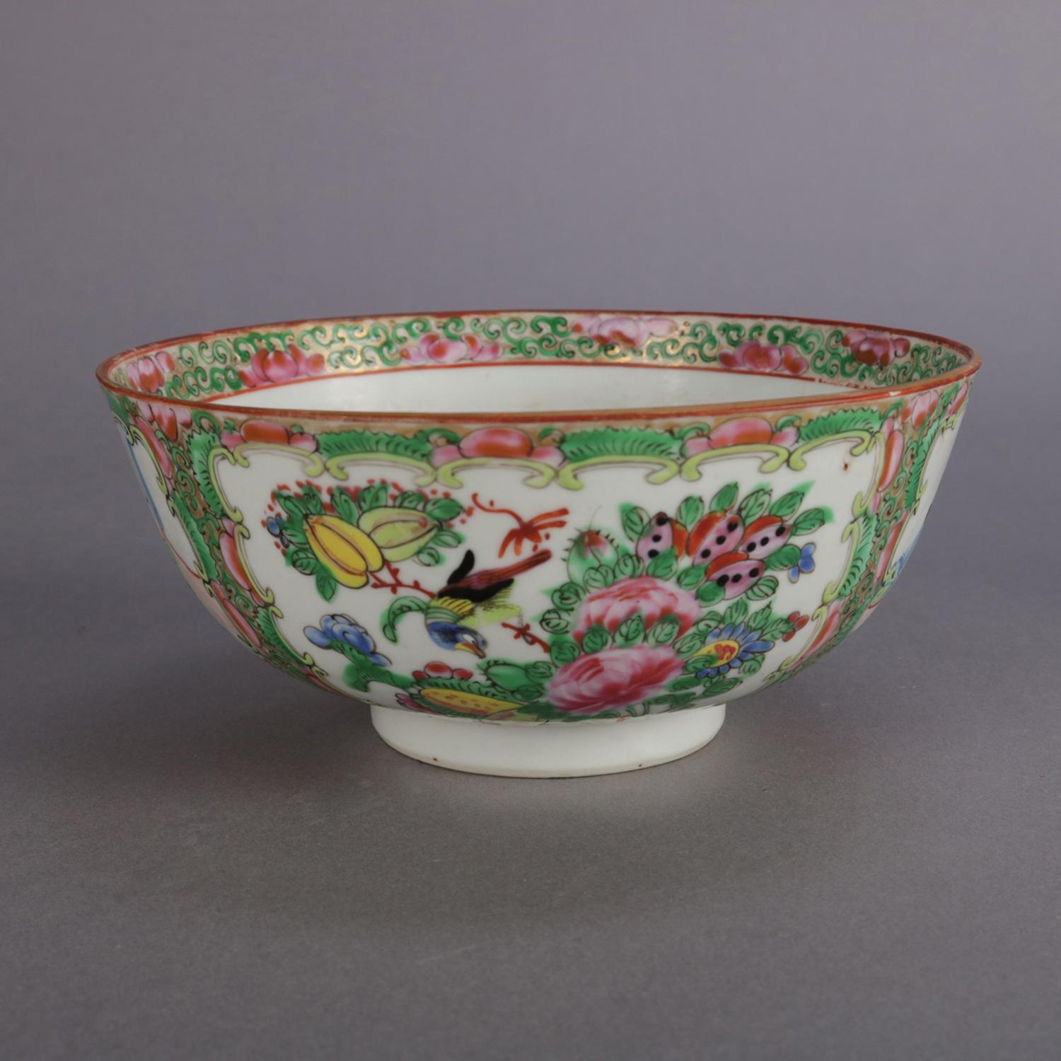 34 Piece Antique Chinese Rose Medallion Enameled Porcelain Dining Set 8