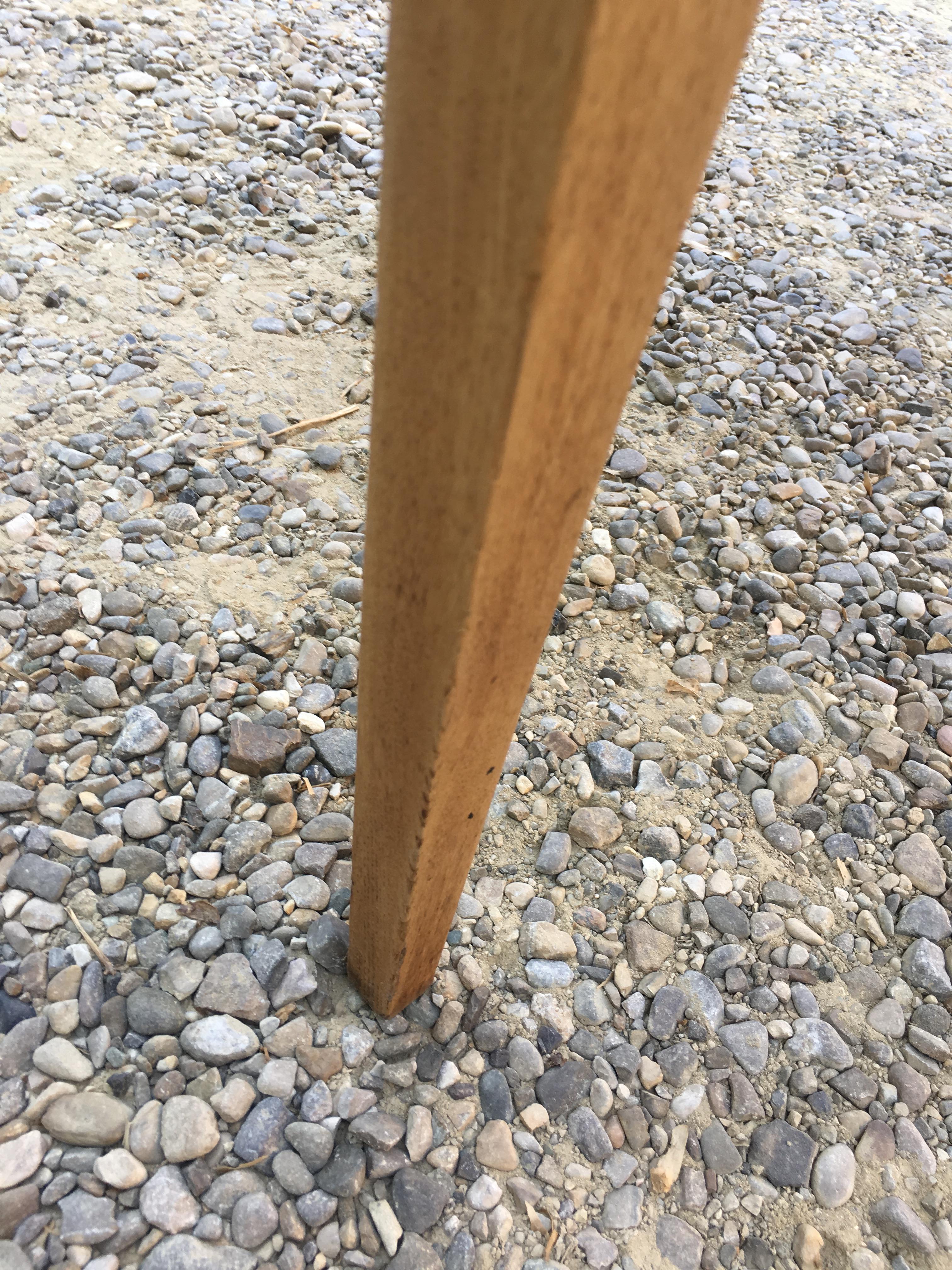 Mid-Century Modern Oak Table with Black Lacquered Top from 1950s For Sale 8