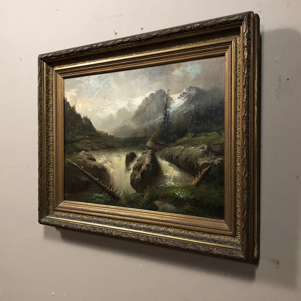 Pair of 19th Century Framed Oil Paintings on Canvas by Regnier 6